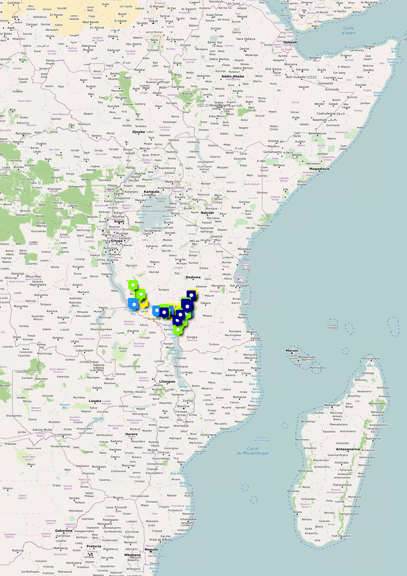 How to use the interactive map